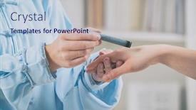  Presentation with alternative - Theme consisting of alternative-medicine-therapist-doing-moxa background and a lemonade colored foreground