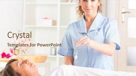  Presentation with alternative medicine - Colorful slide set enhanced with alternative medicine therapist using pendulum backdrop and a sky blue colored foreground