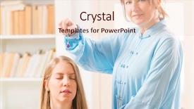  Presentation with diagnosis - Presentation theme consisting of alternative medicine therapist using pendulum background and a lemonade colored foreground