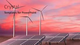  Presentation with solar wind energy - Cool new PPT layouts with alternative-renewable-energy-made backdrop and a coral colored foreground