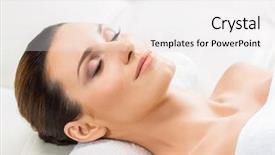  Presentation with salon - Colorful PPT layouts enhanced with alternative therapy - beautiful woman laying backdrop and a  colored foreground