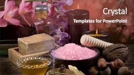  Presentation with spa concept - Audience pleasing slides consisting of alternative therapy - spa- aromatherapy concept backdrop and a  colored foreground