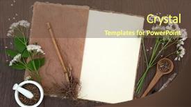  Presentation with alternative medicine - Theme enhanced with alternative to valium in natural background and a tawny brown colored foreground