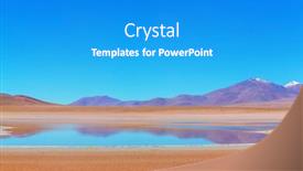  Presentation with america - Presentation design consisting of altiplano-lake-in-andes-mountains background and a teal colored foreground