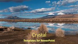  Presentation with america - Presentation design consisting of altiplano-lake-in-andes-mountains background and a tawny brown colored foreground