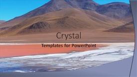  Presentation with america - Presentation design featuring altiplano-lake-in-andes-mountains background and a coral colored foreground