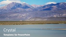  Presentation with america - Slide set with altiplano-lake-in-andes-mountains background and a gray colored foreground