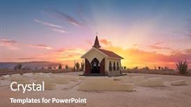  Presentation with caribbean - Amazing slide deck having alto vista chapel on aruba backdrop and a coral colored foreground