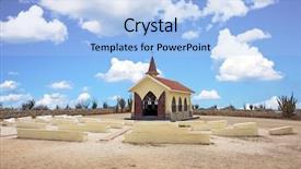  Presentation with chapel st peter - Slides having alto vista chapel on aruba background and a light blue colored foreground