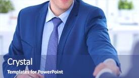  Presentation with business partner people joining hand - Cool new presentation with altogether - business people shaking hands finishing backdrop and a  colored foreground