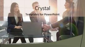  Presentation with group dairy fruit desserts - Audience pleasing presentation design consisting of altogether - group of businesspeople wotking together backdrop and a coral colored foreground