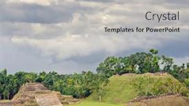  Presentation with mayan - Presentation theme featuring altun-ha-mayan-ruins background and a light gray colored foreground