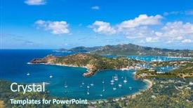  Presentation with heights - Cool new PPT theme with altura - shirley heights antigua view backdrop and a ocean colored foreground