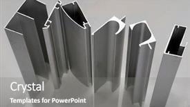  Presentation with aluminium - Slide deck featuring aluminium - aluminum profile for window door background and a gray colored foreground