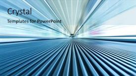  Presentation with traffic light - Presentation theme featuring aluminium - perspective wide angle view background and a light blue colored foreground