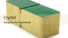  Presentation with aluminium - Slide deck consisting of aluminium composite panel with mineral background and a yellow colored foreground