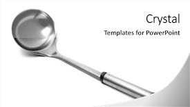  Presentation with aluminium - Beautiful PPT theme featuring aluminium ladle isolated backdrop and a white colored foreground
