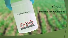  Presentation with chemical plant - PPT theme having aluminum-al-a-chemical-element background and a seafoam green colored foreground