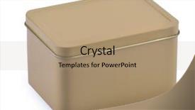  Presentation with box - Theme having aluminum box isolate white background background and a  colored foreground