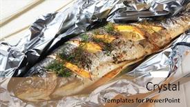  Presentation with trout - Presentation design enhanced with young woman in jeans sitting on the bench and connect the headphones to her mobile phone white smart phone is in female hands with a red manicure listening to music while walking retro colors background and a ocean colored foreground