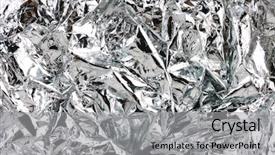 Presentation with colourful textured - Slide deck enhanced with aluminum foil - crushed tinfoil as a textured background and a light gray colored foreground