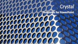  Presentation with sky sun - Slide deck consisting of aluminum perforated grid background and a ocean colored foreground