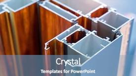  Presentation with bathroom - Theme consisting of aluminum profile for window door background and a teal colored foreground