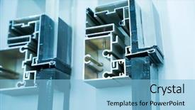  Presentation with bathroom - Beautiful PPT layouts featuring aluminum profile for window door backdrop and a light blue colored foreground