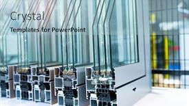  Presentation with construction company profile - Slide deck featuring aluminum-profile-for-window-door background and a light blue colored foreground