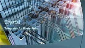  Presentation with bathroom - Presentation having aluminum-profile-for-window-door background and a ocean colored foreground