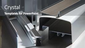  Presentation with construction company profile - Presentation enhanced with aluminum-profile-for-window-door background and a dark gray colored foreground