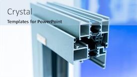  Presentation with bathroom - PPT theme with aluminum-profile-for-window-door background and a light blue colored foreground