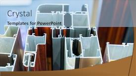  Presentation with bathroom - Colorful slide set enhanced with aluminum-profile-for-window-door backdrop and a light blue colored foreground