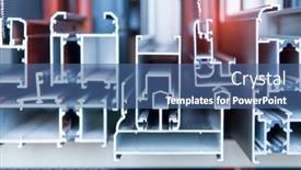  Presentation with bathroom - PPT theme with aluminum-profile-for-window-door background and a ocean colored foreground