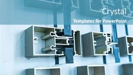  Presentation with bathroom - Slides with aluminum-profile-for-window-door background and a teal colored foreground