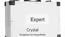  Presentation with silver fern black white flag - Presentation theme enhanced with aluminum safety - silvery diplomat suitcase isolated background and a  colored foreground