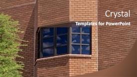  Presentation with red brick wall - Colorful theme enhanced with aluminum-windows-on-a-red backdrop and a tawny brown colored foreground