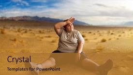  Presentation with route 66 mojave desert - Audience pleasing slides consisting of always - overweight woman sitting in desert backdrop and a red colored foreground