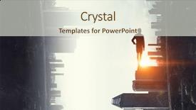  Presentation with media - Presentation theme consisting of always another side mixed media background and a sky blue colored foreground