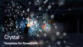  Presentation with connection - Theme with always in connection with people background and a wine colored foreground