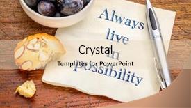  Presentation with live - Slide deck with always live in possibility mantra background and a lemonade colored foreground