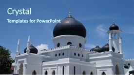  Presentation with black history - Colorful presentation design enhanced with alwi mosque in perlis malaysia backdrop and a ocean colored foreground