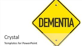  Presentation with alzheimer brain - PPT theme featuring alzheimer brain - dementia sign isolated on white background and a white colored foreground