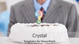  Presentation with alzheimer disease - PPT theme featuring alzheimer disease - birthday cake with a question background and a light gray colored foreground
