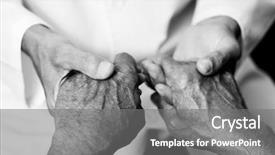  Presentation with alzheimer disease - Presentation theme featuring alzheimer disease - closeup of a caucasian man background and a gray colored foreground