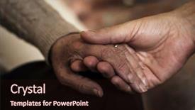  Presentation with alzheimer disease - Presentation enhanced with alzheimer disease - closeup of a young caucasian background and a wine colored foreground