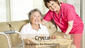  Presentation with elderly home - Slides consisting of alzheimer disease - friendly nurse brings a mean background and a lemonade colored foreground