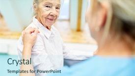  Presentation with alzheimer - Slide deck consisting of alzheimer disease - nursing cares for a senior background and a sky blue colored foreground