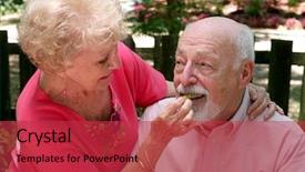  Presentation with caring - Presentation theme featuring close-up shot of a deer in a forest background and a tawny brown colored foreground