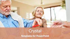  Presentation with dementia - Colorful PPT theme enhanced with alzheimer's in a retirement backdrop and a coral colored foreground